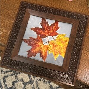 Framed Autumn Leaf Artwork